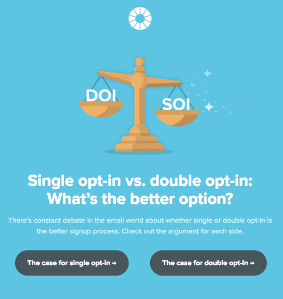 Litmus single opt in vs double opt in. What's the better option example