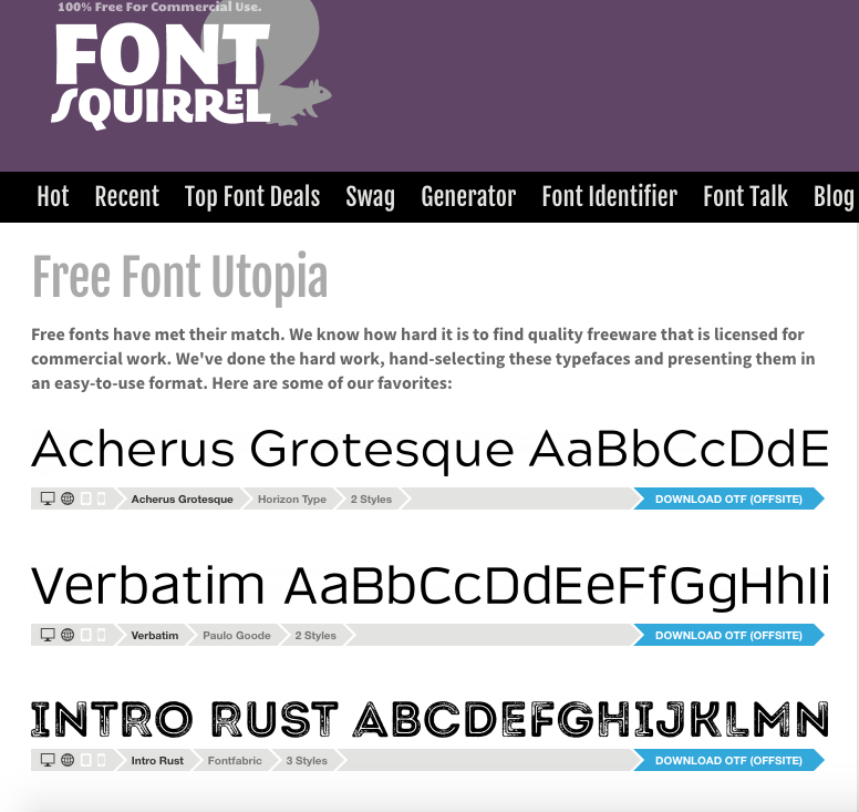 font squirrel