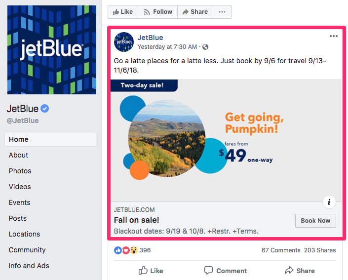 jetblue fb