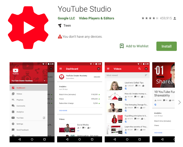 youtube studio outil YouTube officiel pour les créateurs