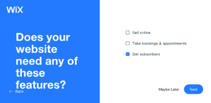 Wix features quiz