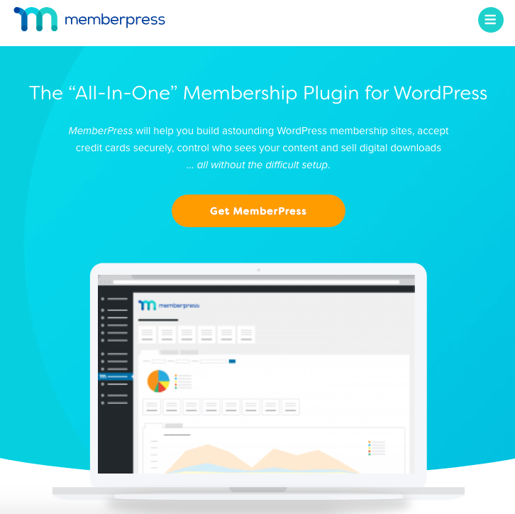 MemberPress membership plugin for WordPress homepage.