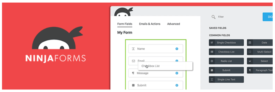 Ninja Forms plugin for WordPress