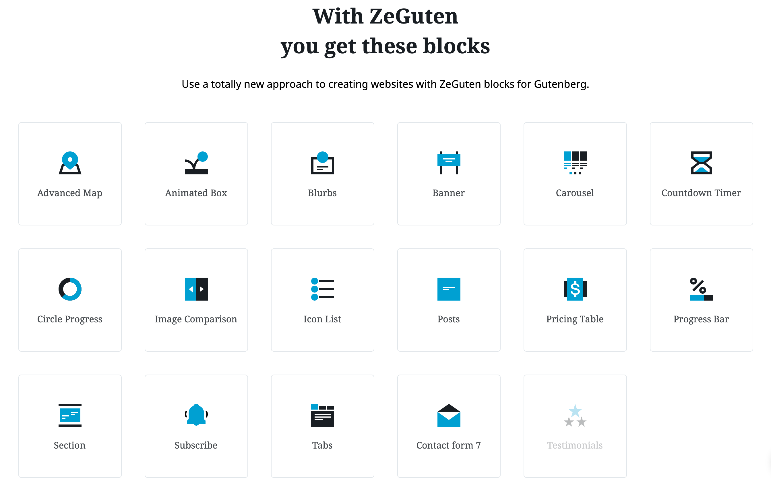 ZeGuten Plugin Blocks website builder plugin