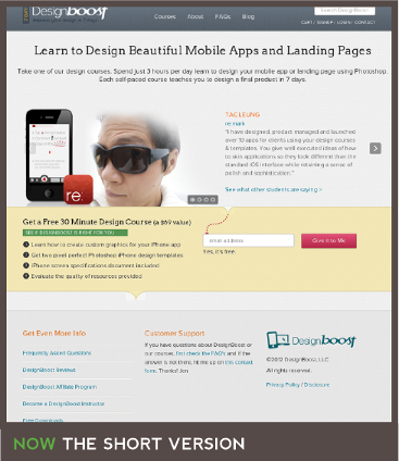 Short Landing Page