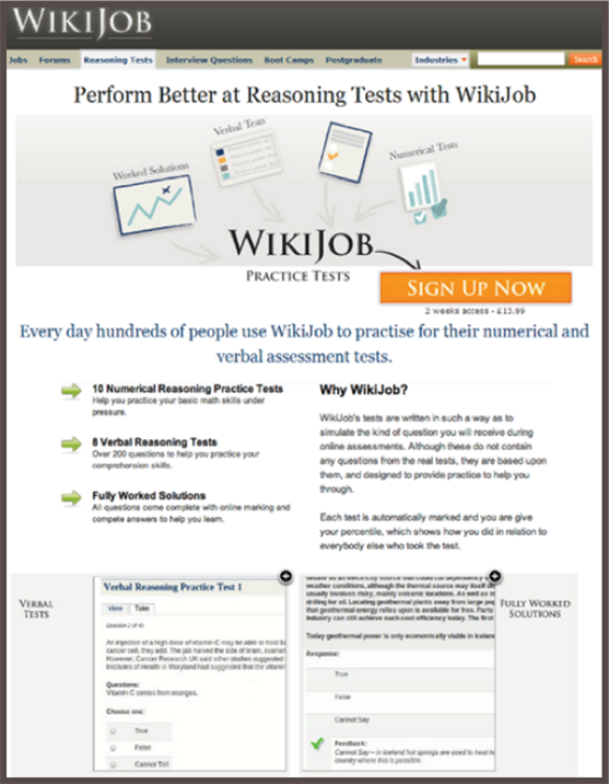 Wikijob Landing Page Control