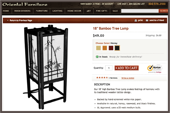 Oriental Furniture Test