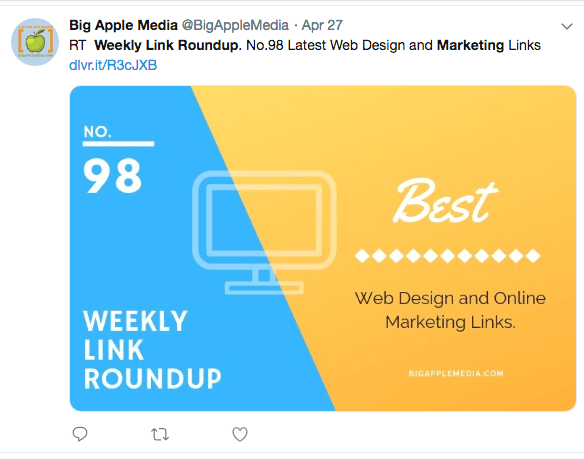 Big Apple Media Tweet