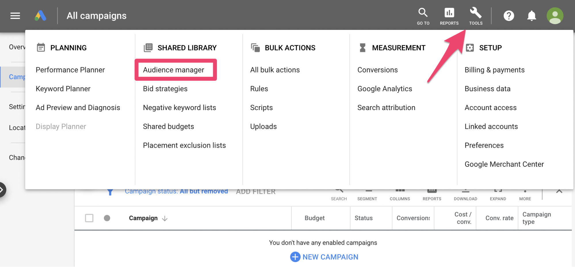 Google Adwords Dashboard