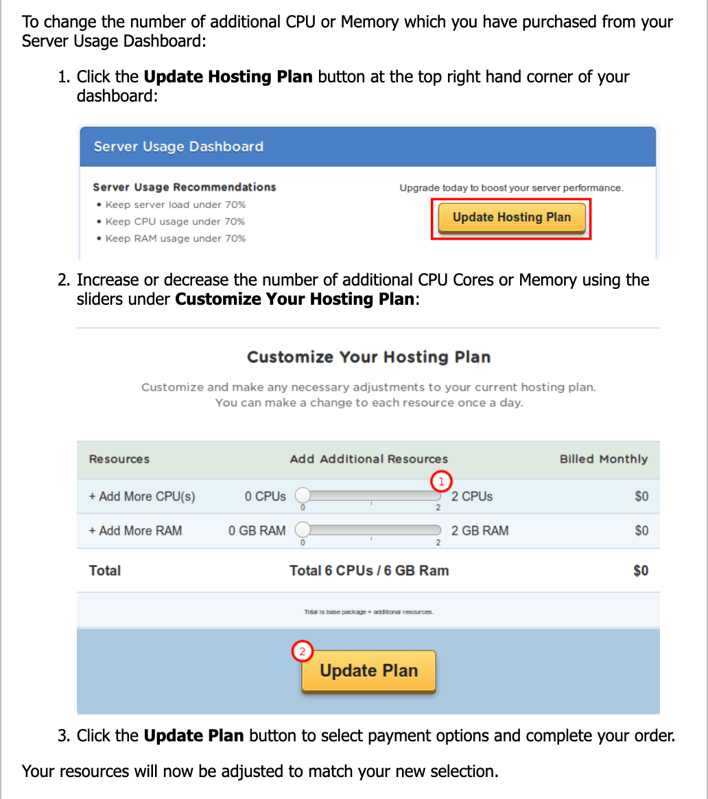 Hostgator Update Plan