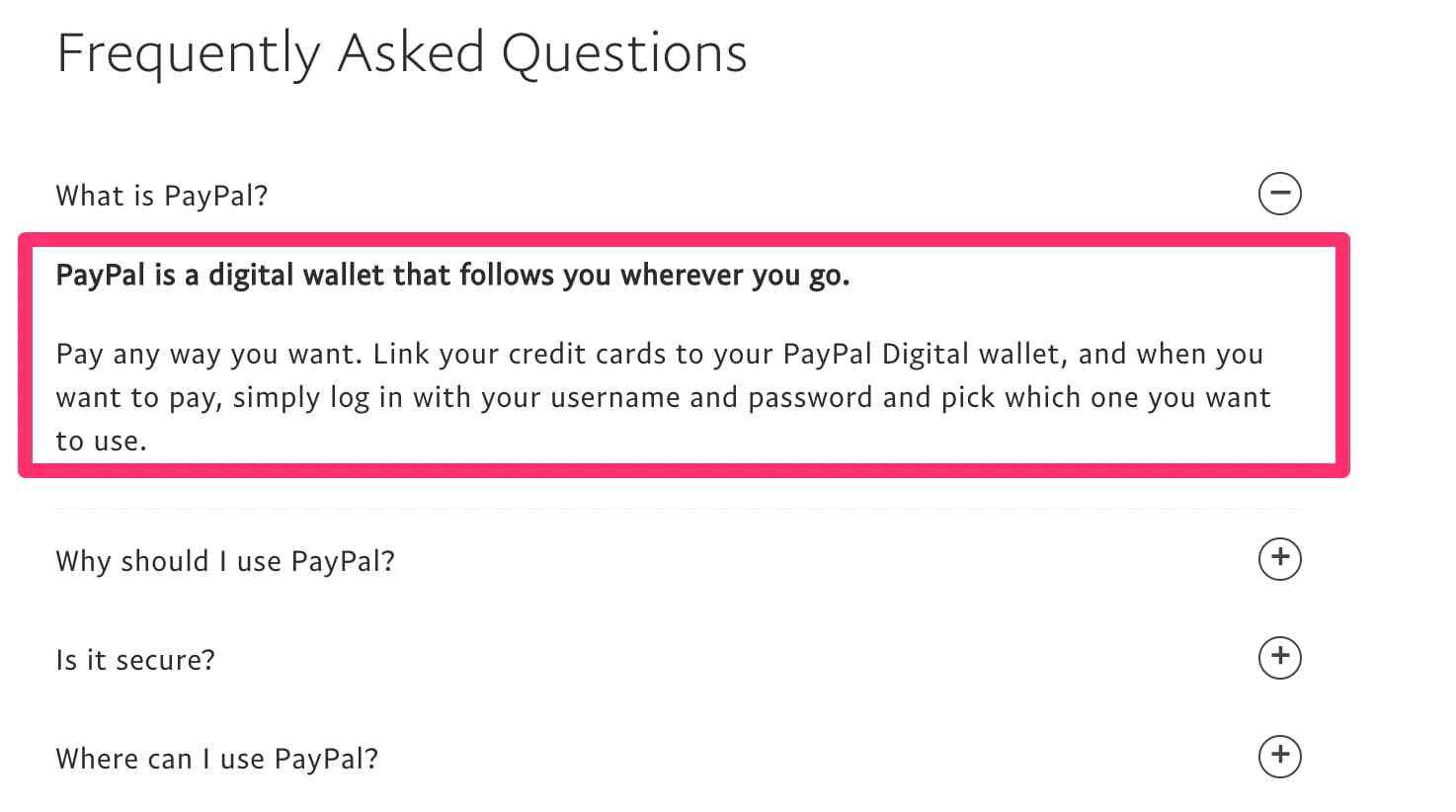 Paypal FAQ