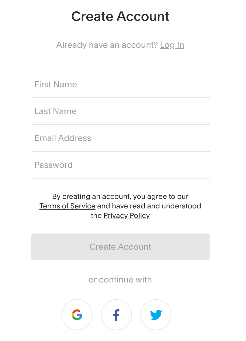 create account