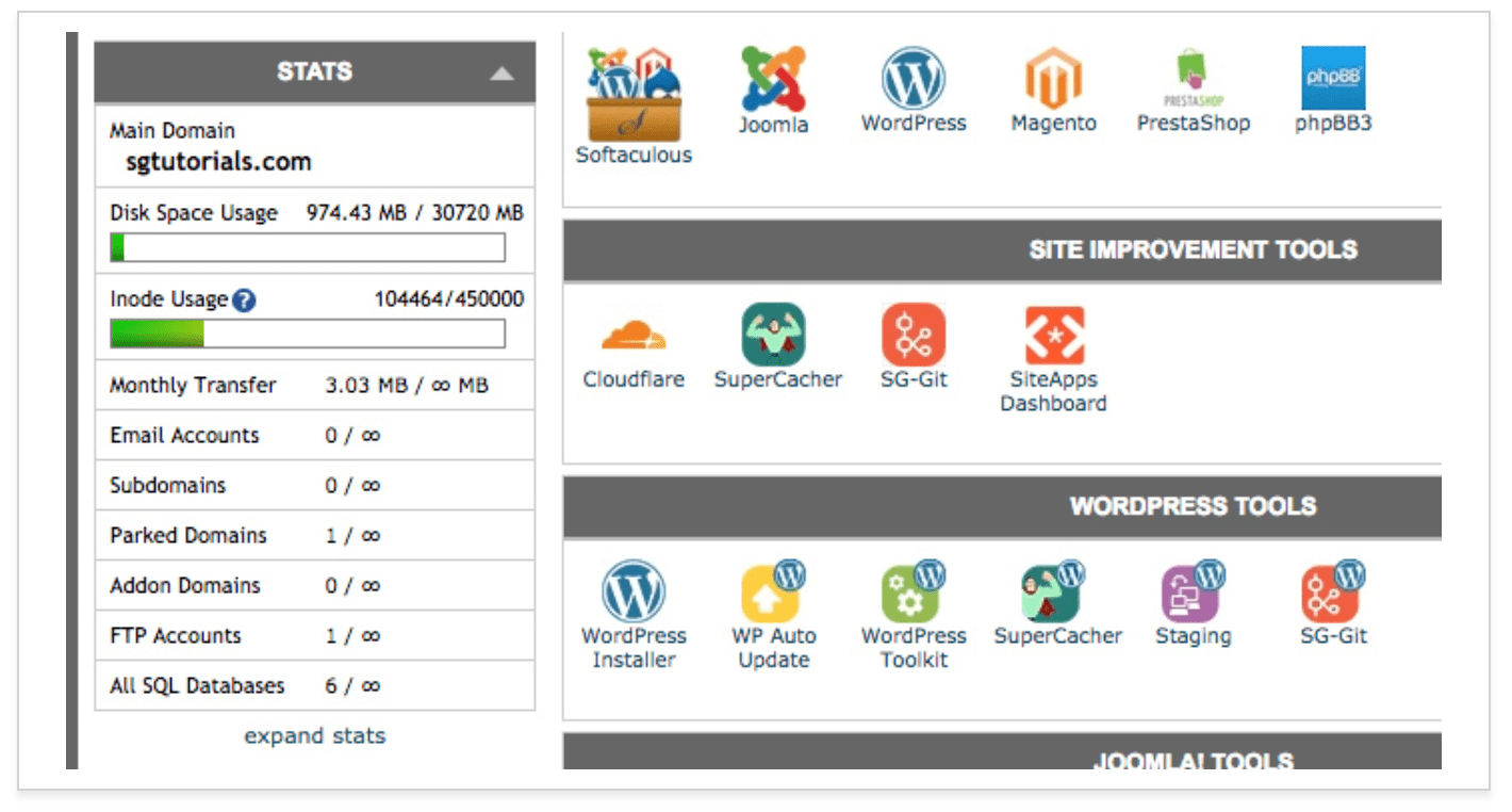 2019 SiteGround cPanel Tutorial