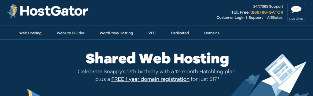Hostgator web hosting provider