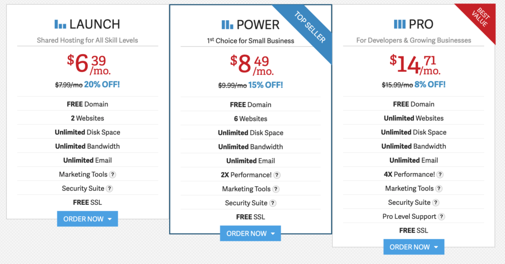 InMotion Shared Hosting Plans