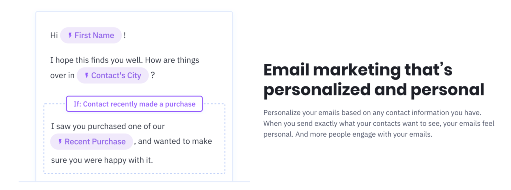 ActiveCampaign Personalization