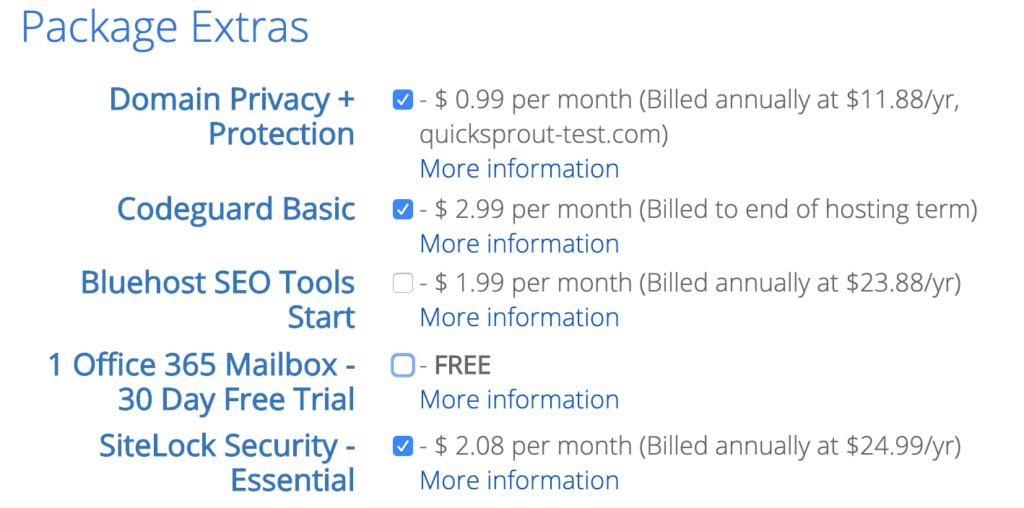 Whois Privacy and Extras