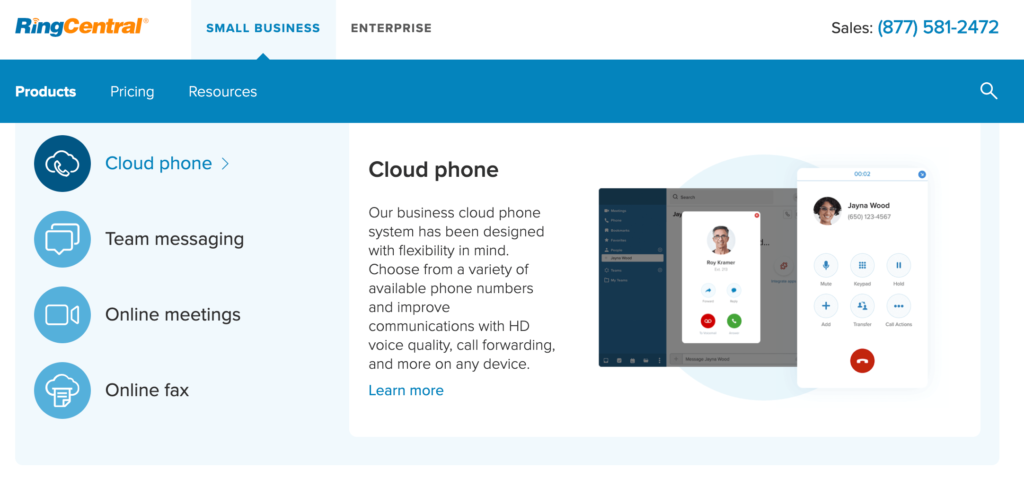RingCentral product cloud phone.