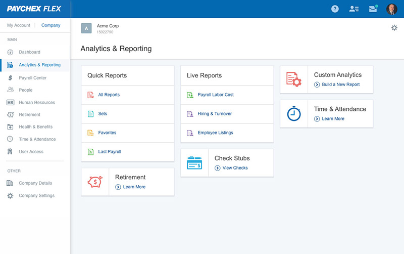 paychex dashboard