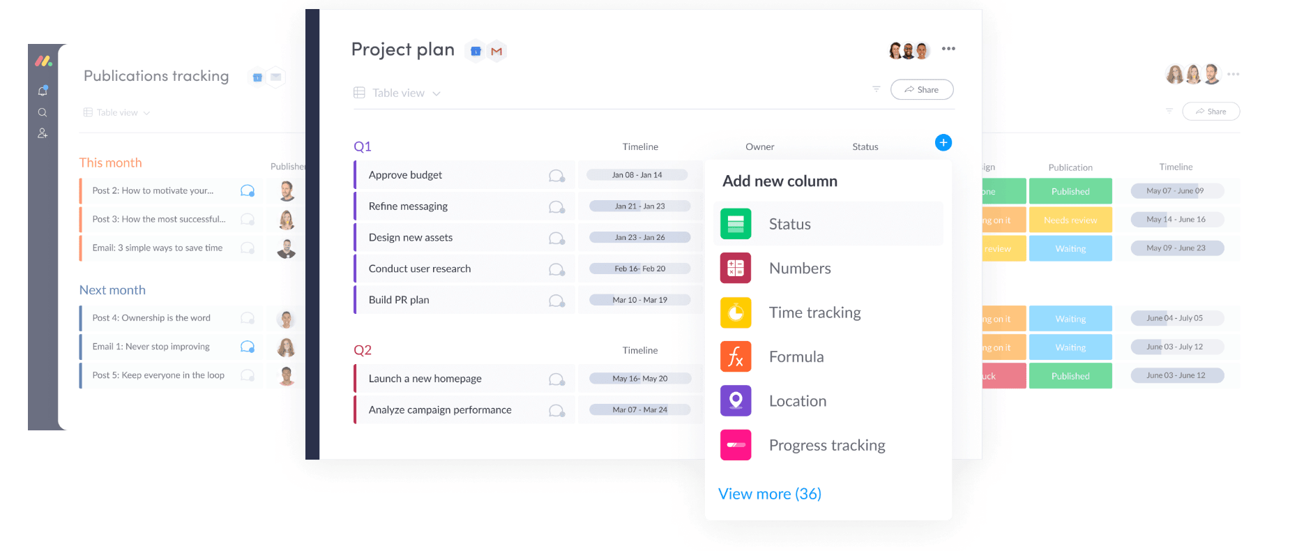 Monday.com workflow management solution project plan example.