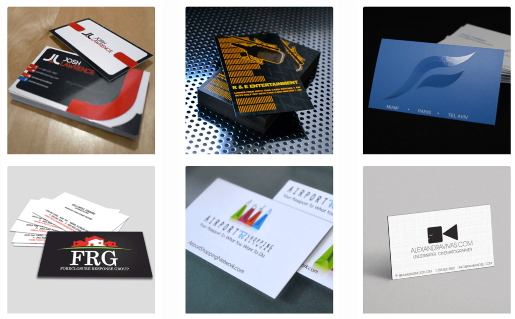 Elite Flyers business card printing service business card example.