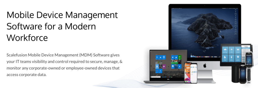 Scalefusion MDM software multiple device example.