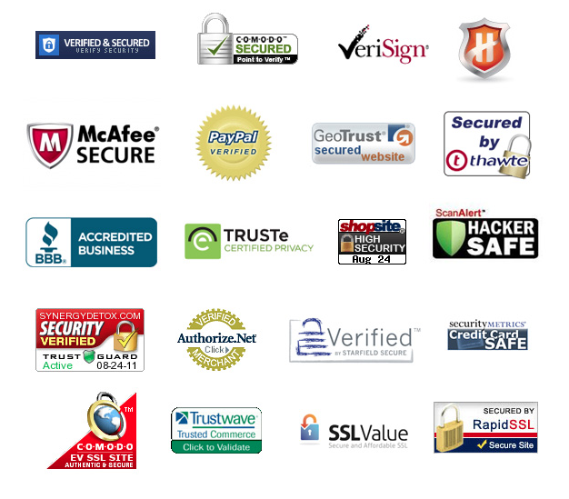 Website security badges/logos