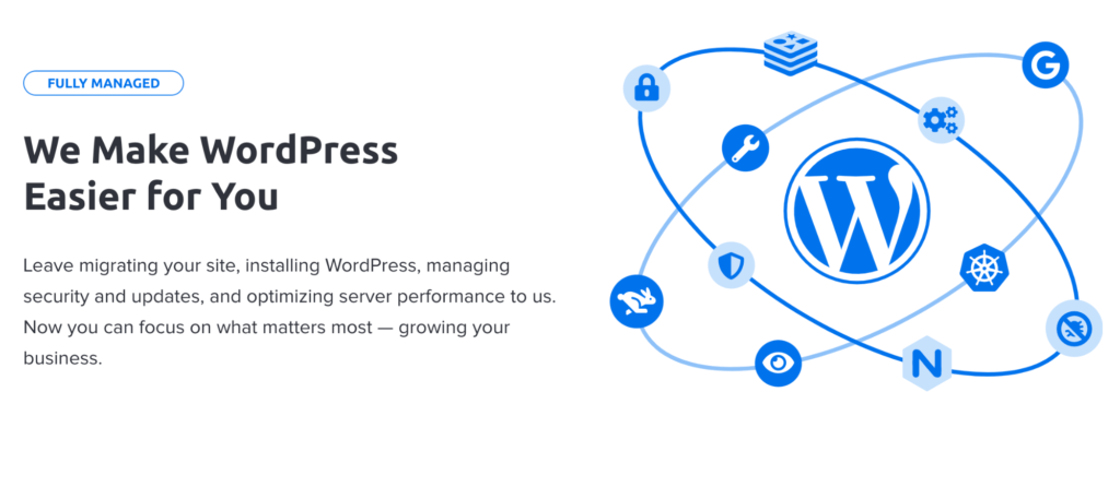 DreamHost managed WordPress hosting service homepage.