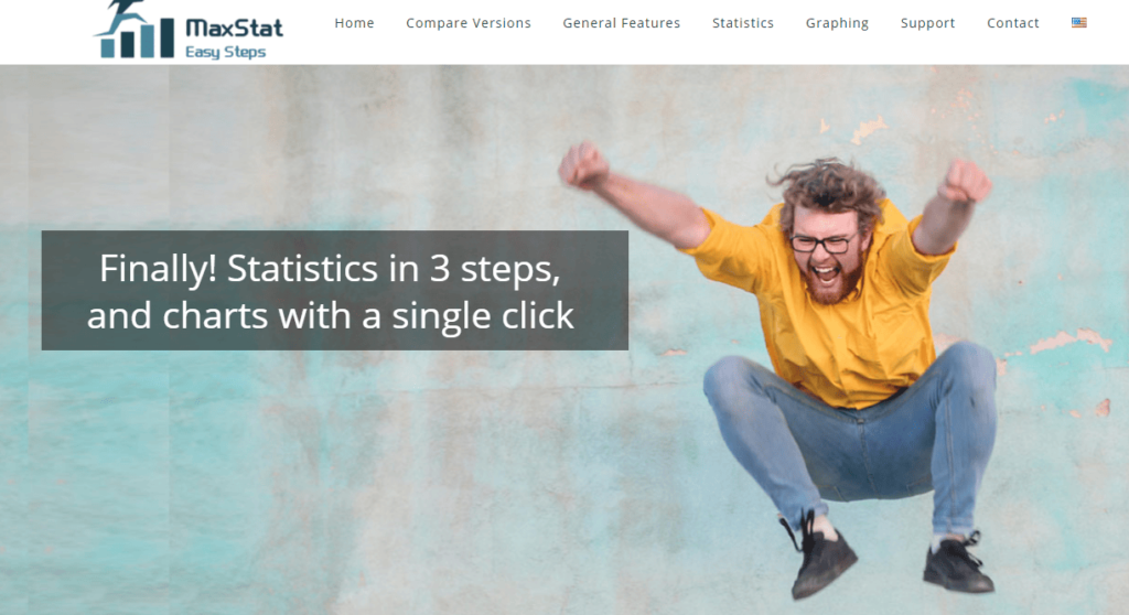 MaxStat statistical analysis software homepage.