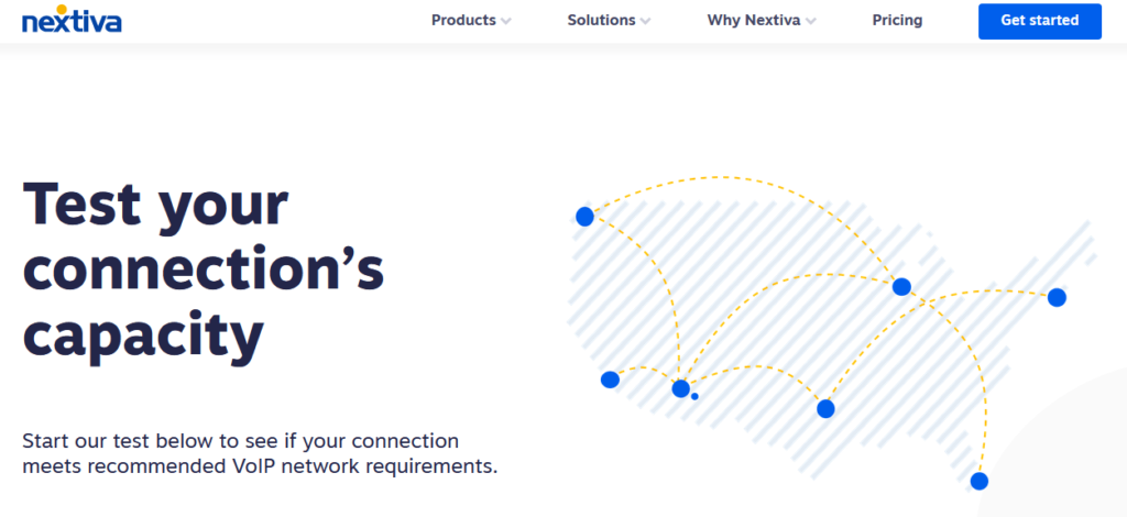 Nextiva business phone solutions homepage.