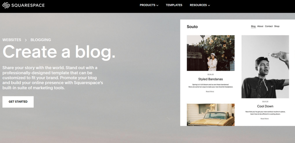 Create a blog with Squarespace