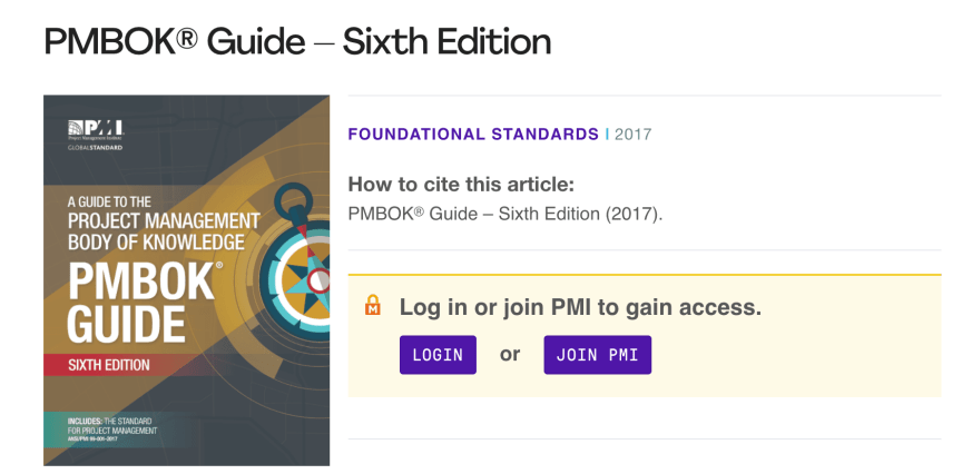 PMBOK Guide - sixth edition image.