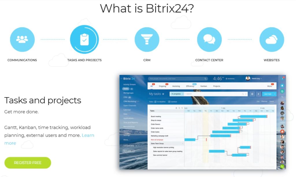 Bitrix24 register for free homepage.