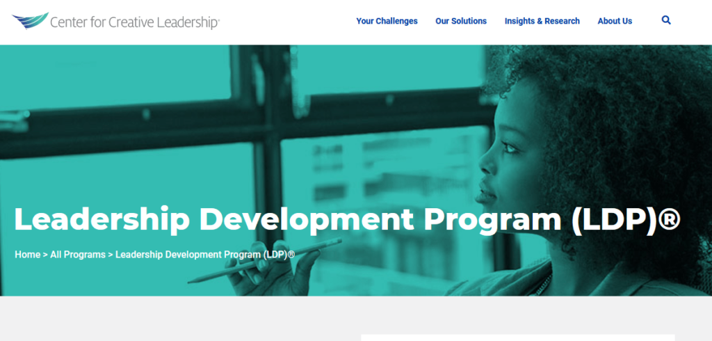 CCL Leadership Development Program leadership course homepage