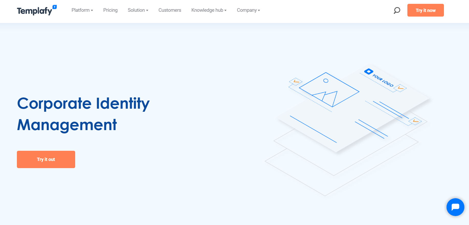 Templafy corporate identity management page.
