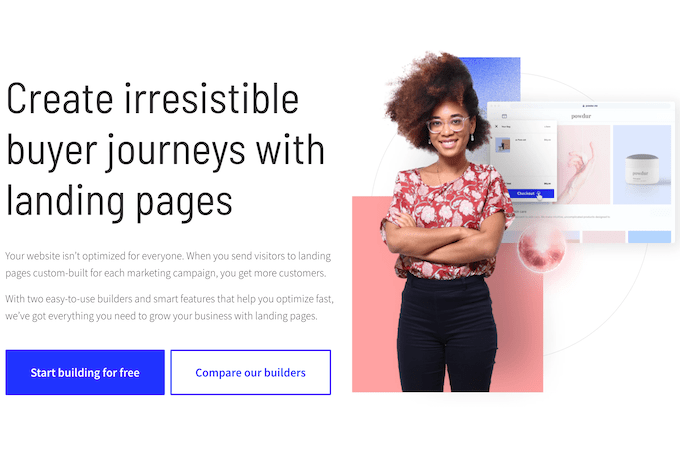 Unsplash landing page builder splash page