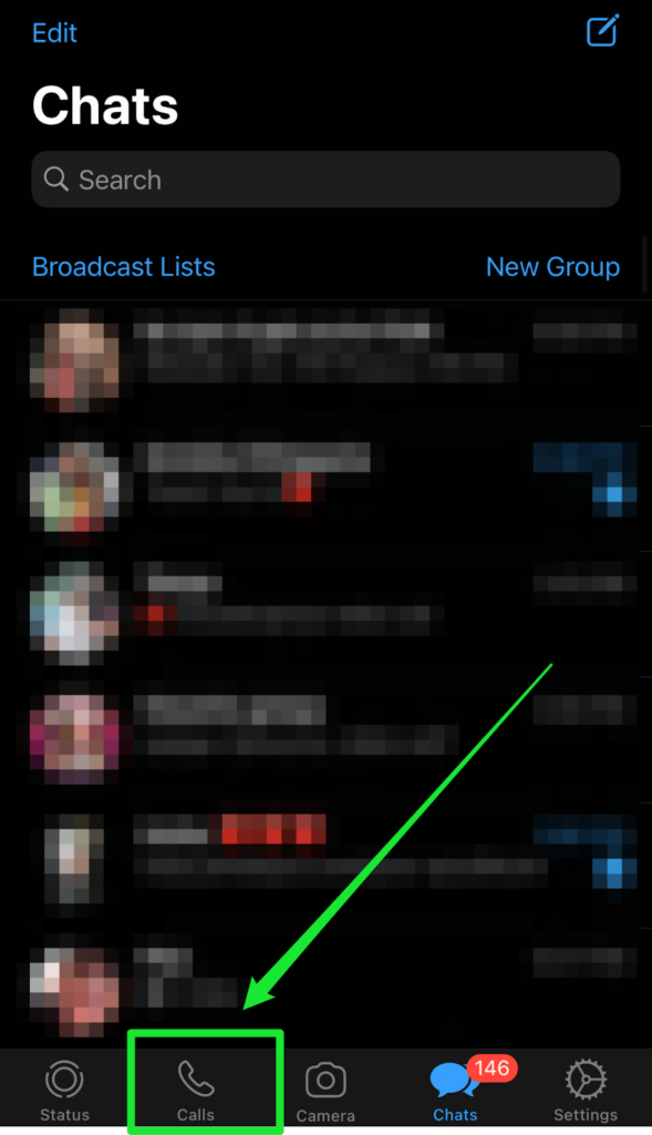 WhatsApp call function example.