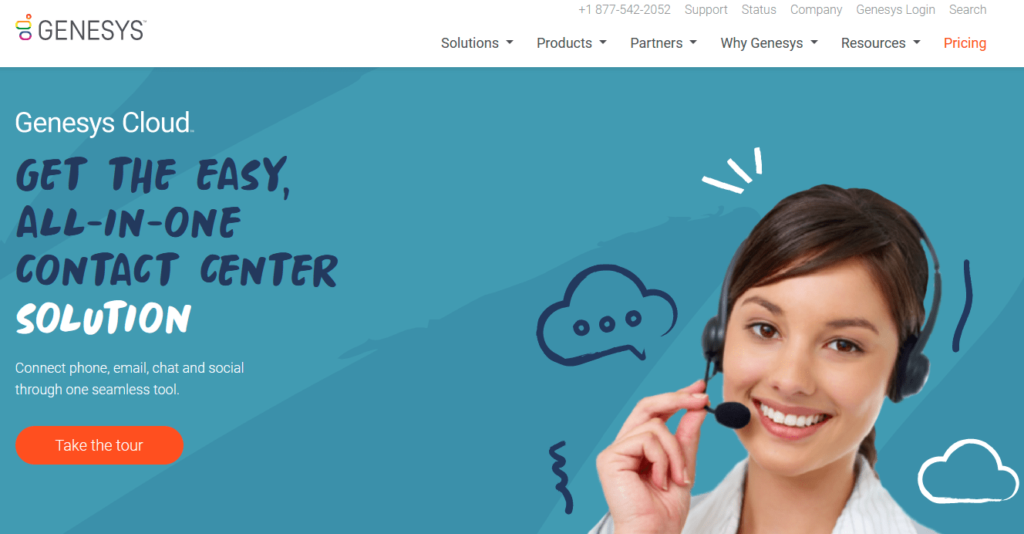 Genesys Cloud homepage.