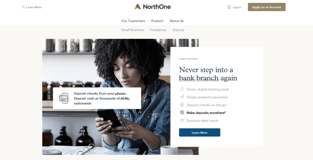 NorthOne home page.