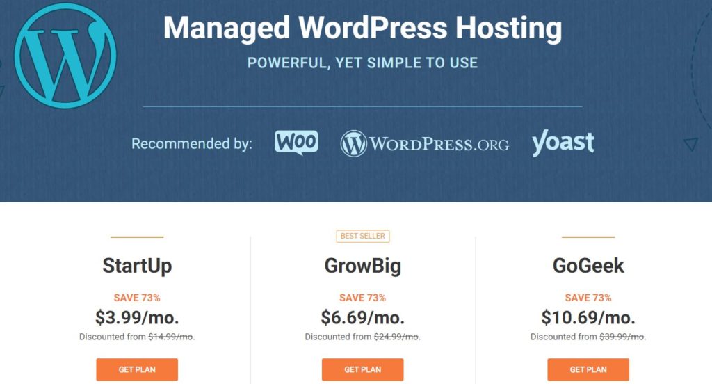 SiteGround pricing page.