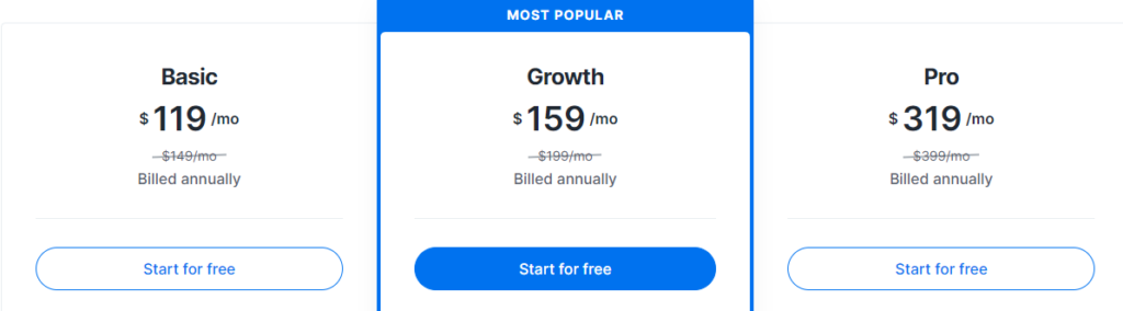 KAJABI pricing plans.