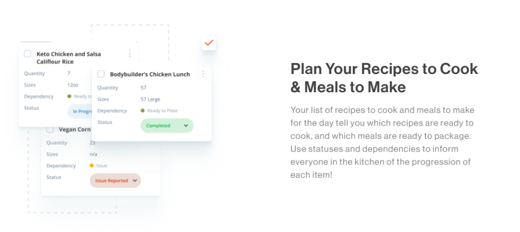 Meallogix plan your recipes to cook and meals to make example page.