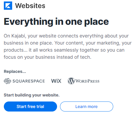 KAJABI help gather all your information in one place feature.