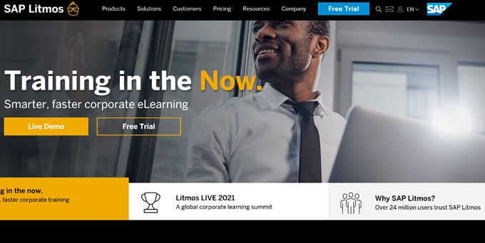 SAP Litmos homepage.