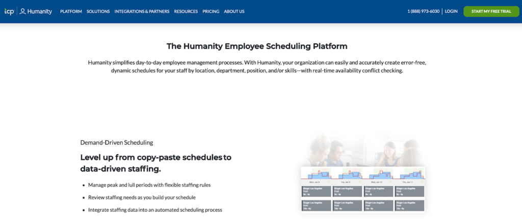 Humanity homepage.
