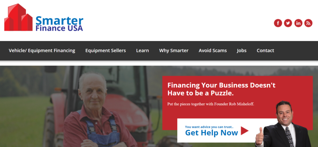 Smarter Finance USA homepage.