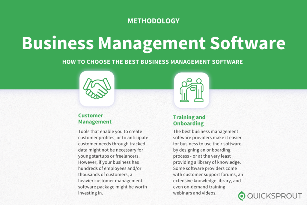 How to choose the best business management software. Quicksprout.com's methodology for reviewing business management software.