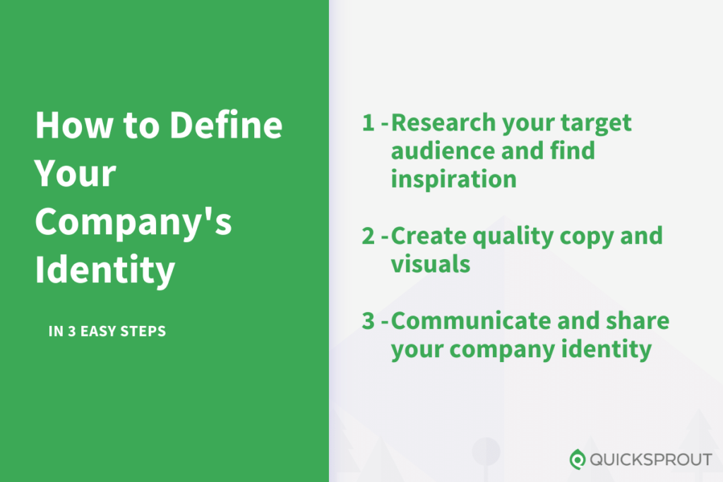 How to define your company's identity in 3 easy steps.