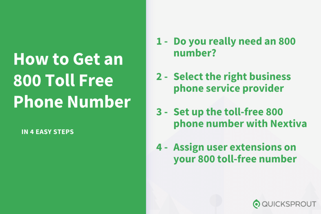 How to get an 800 toll free phone number in 4 easy steps.