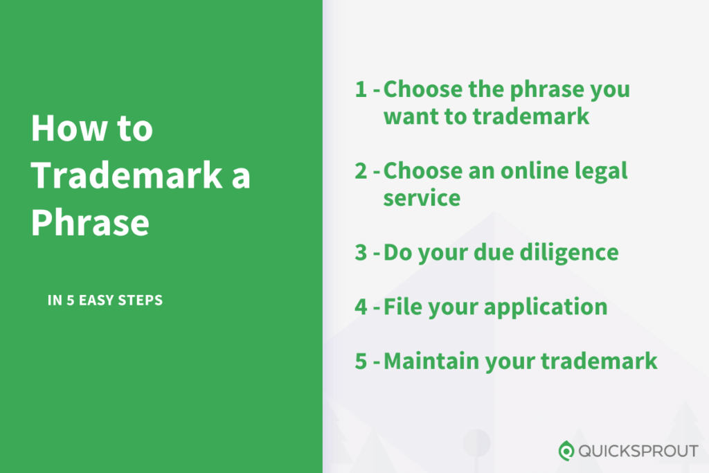 How to trademark a phrase in 5 easy steps.